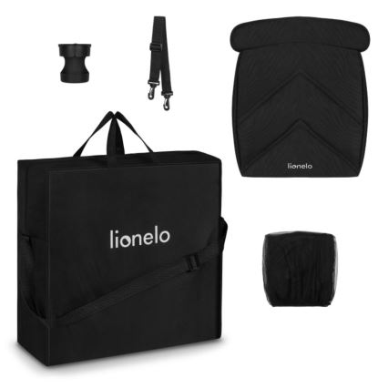Lionelo - Carrinho de passeio CLOE preto/cinzento