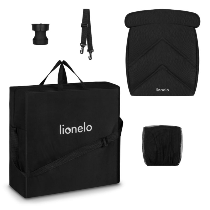 Lionelo - Carrinho de passeio CLOE preto/cinzento