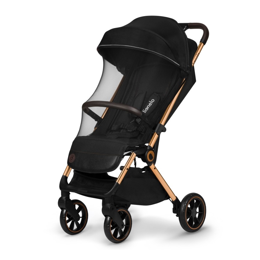 Lionelo - Carrinho de passeio CLOE preto/dourado