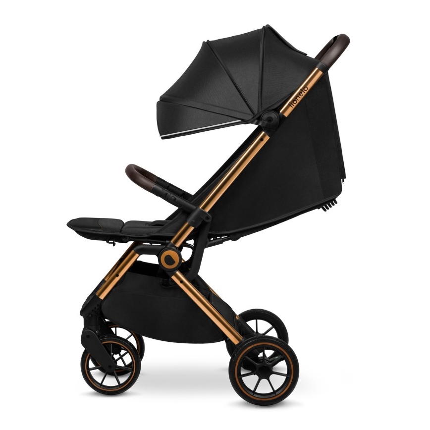 Lionelo - Carrinho de passeio CLOE preto/dourado