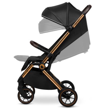 Lionelo - Carrinho de passeio CLOE preto/dourado