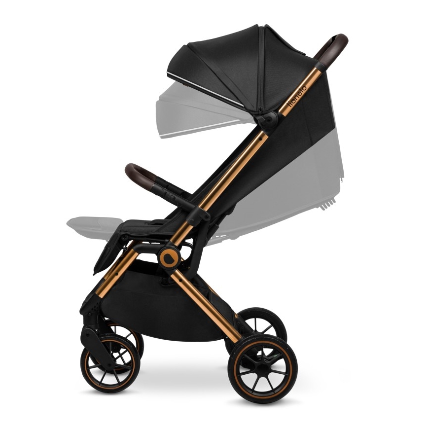 Lionelo - Carrinho de passeio CLOE preto/dourado