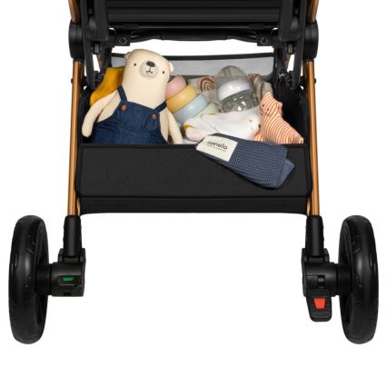 Lionelo - Carrinho de passeio CLOE preto/dourado
