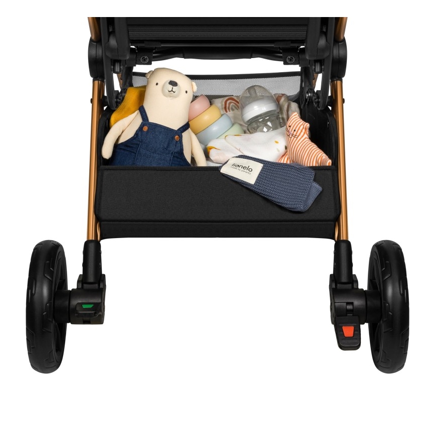 Lionelo - Carrinho de passeio CLOE preto/dourado