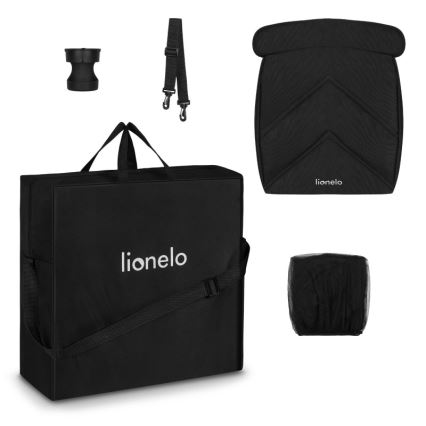 Lionelo - Carrinho de passeio CLOE preto/dourado