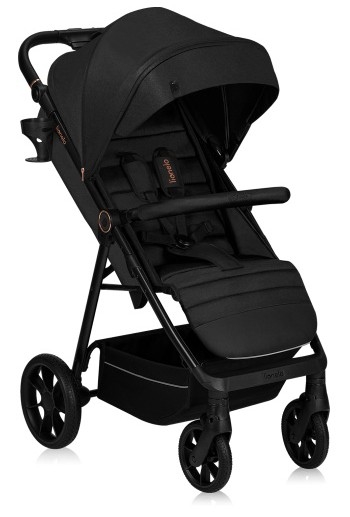 Lionelo - Carrinho de passeio desportivo MIRA Preto Ônix