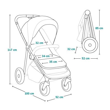 Lionelo - Carrinho de passeio EMMA ONE bege