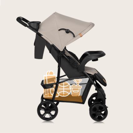 Lionelo - Carrinho de passeio EMMA PLUS bege/preto