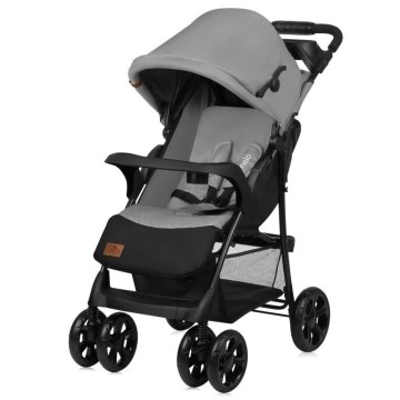Lionelo - Carrinho de passeio EMMA PLUS cinzento/preto