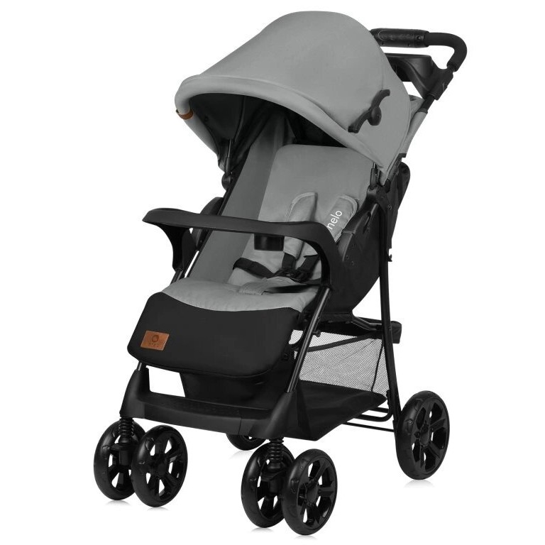 Lionelo - Carrinho de passeio EMMA PLUS cinzento/preto