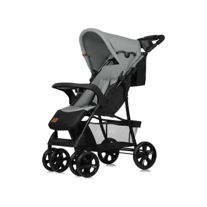 Lionelo - Carrinho de passeio EMMA PLUS cinzento/preto