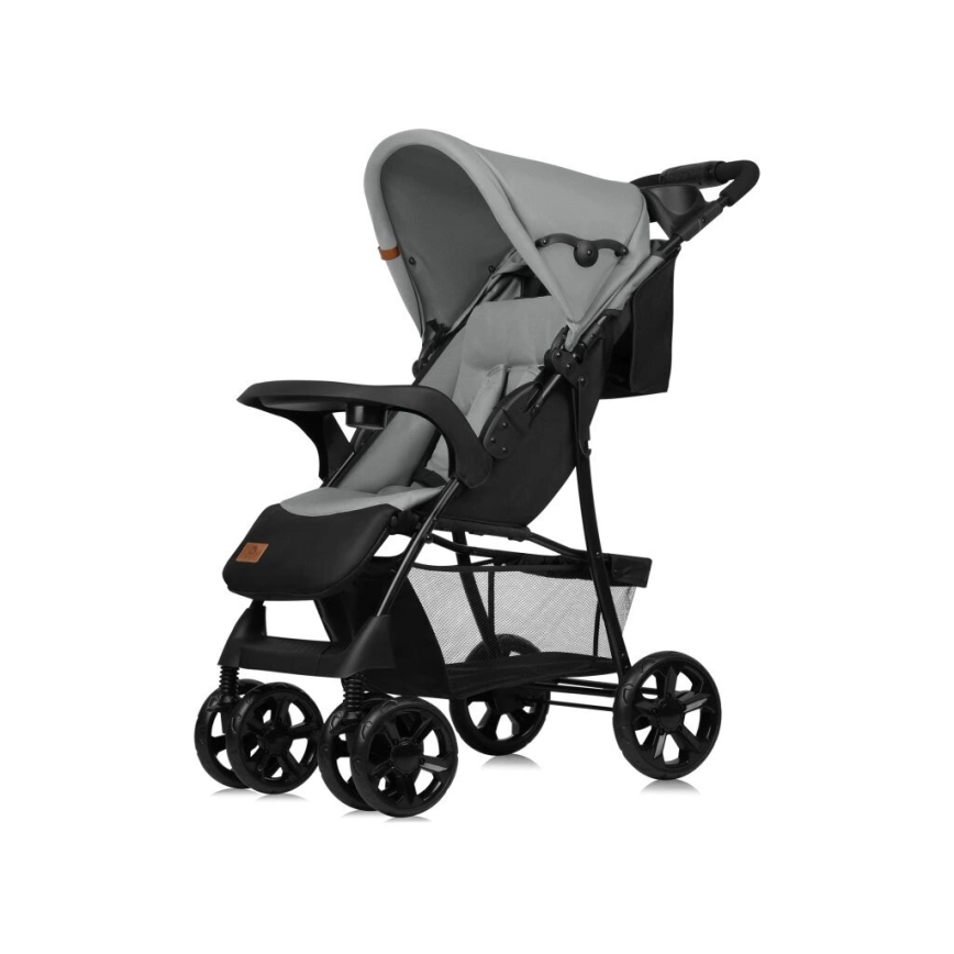 Lionelo - Carrinho de passeio EMMA PLUS cinzento/preto