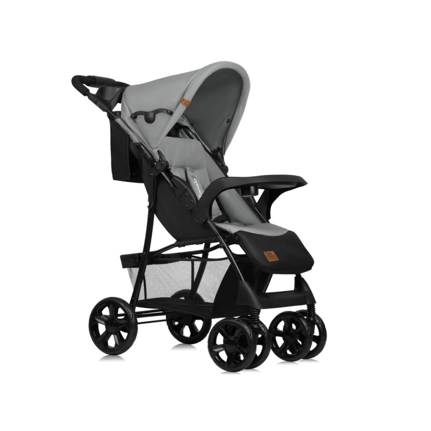 Lionelo - Carrinho de passeio EMMA PLUS cinzento/preto