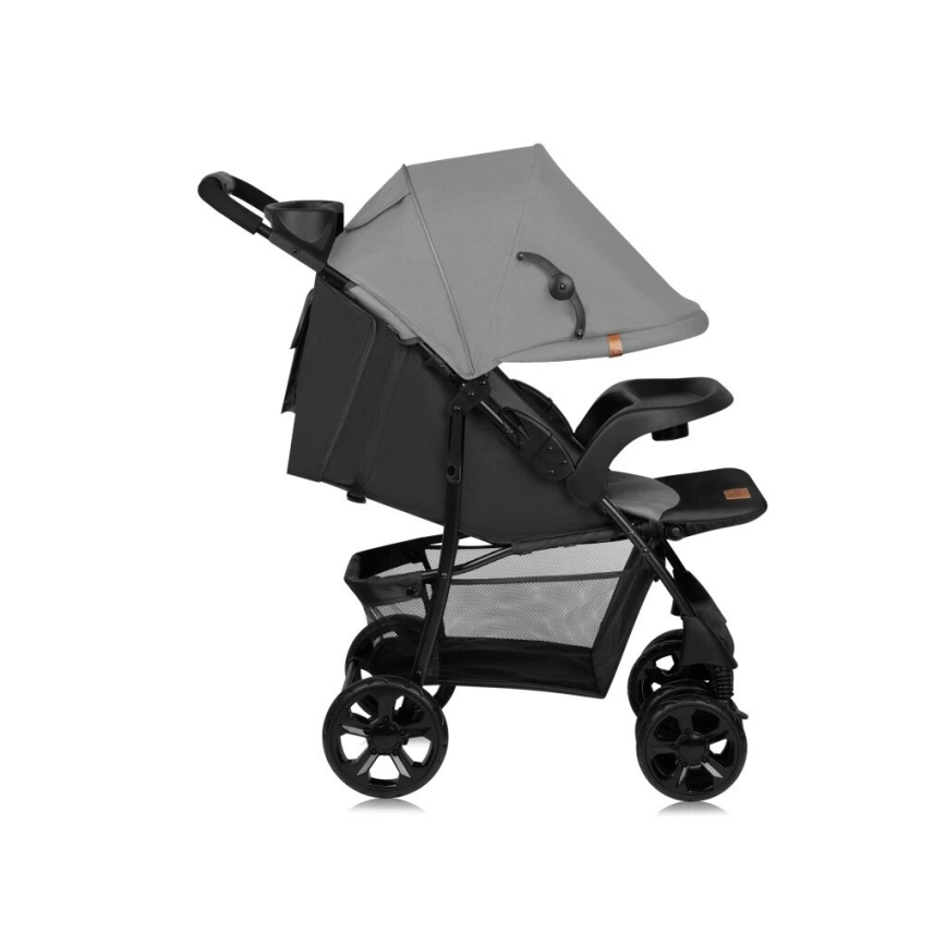 Lionelo - Carrinho de passeio EMMA PLUS cinzento/preto