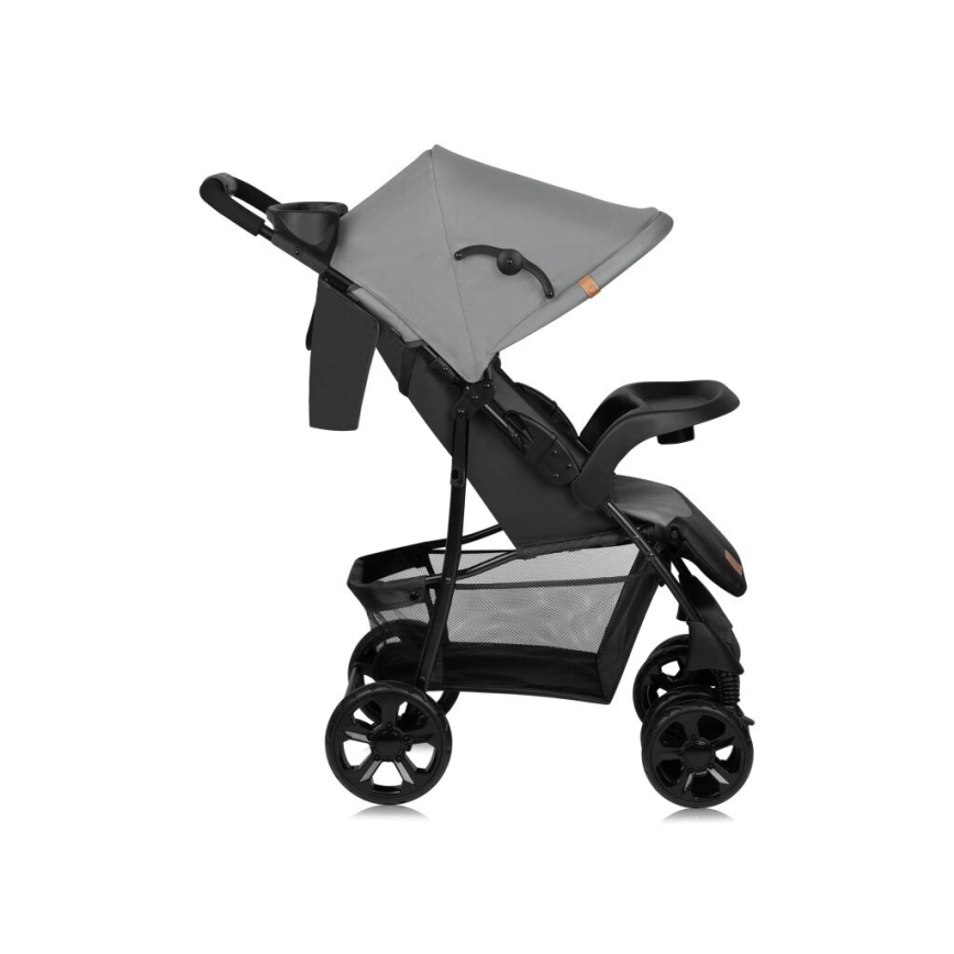 Lionelo - Carrinho de passeio EMMA PLUS cinzento/preto