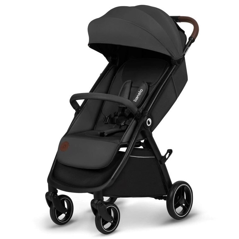Lionelo - Carrinho de passeio INGRID cinzento escuro/preto