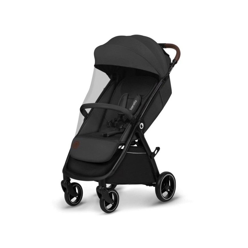 Lionelo - Carrinho de passeio INGRID cinzento escuro/preto