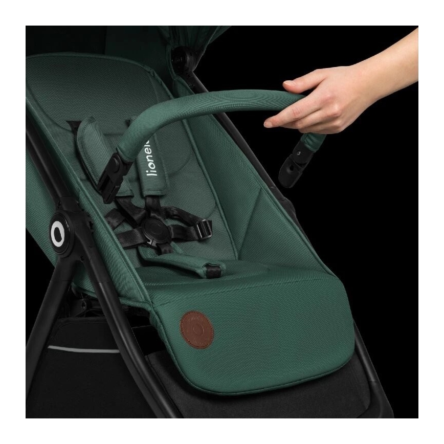 Lionelo - Carrinho de passeio INGRID verde/preto