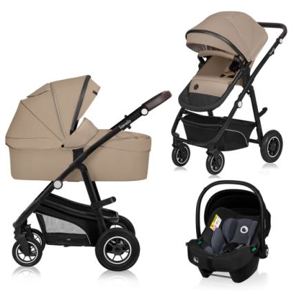 Lionelo - Carrinho modular 3 em 1 BIANKA, Bege Areia