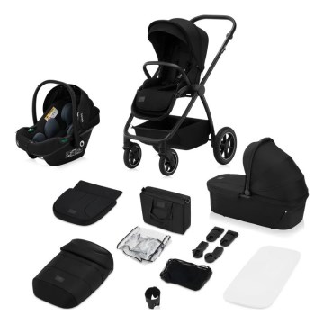 Lionelo - Carrinho multifuncional 3 em 1 MERIL Black Onyx