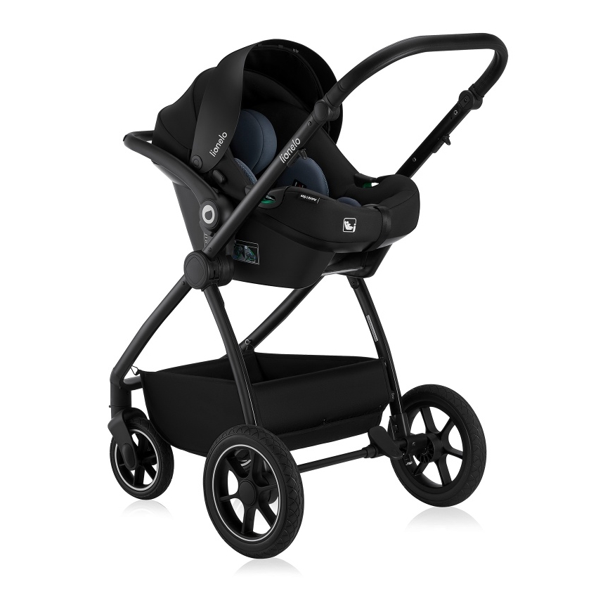 Lionelo - Carrinho multifuncional 3 em 1 MERIL Black Onyx