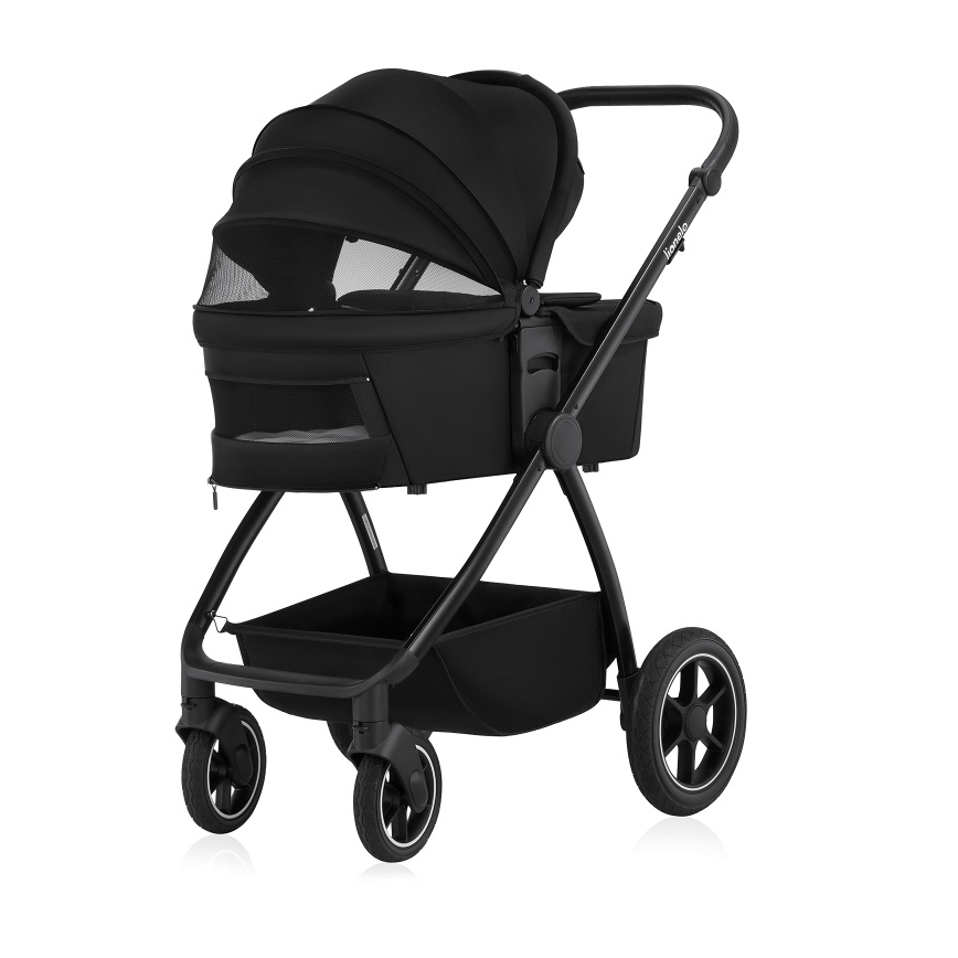Lionelo - Carrinho multifuncional 3 em 1 MERIL Black Onyx