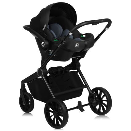Lionelo - Carrinho multifuncional 3 em 1 MIKA PLUS Black Onyx