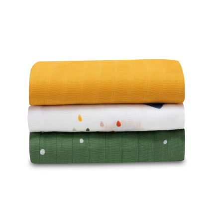 Lionelo - Conjunto de 3 fraldas de bambu BAMBOO SET 70x70 cm Dino