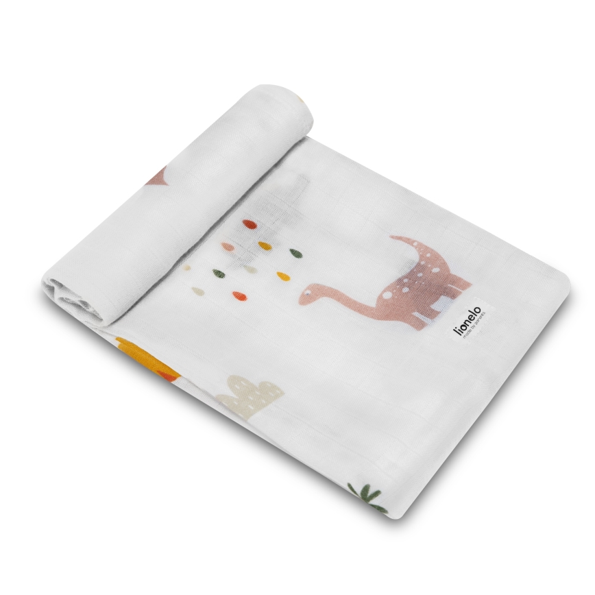 Lionelo - Conjunto de 3 fraldas de bambu BAMBOO SET 70x70 cm Dino