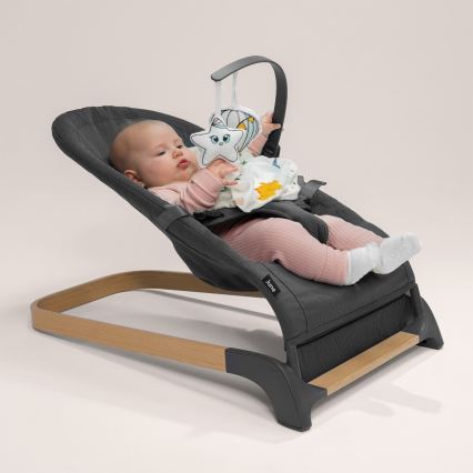 Lionelo - Espreguiçadeira para bebé JUNE cinzento