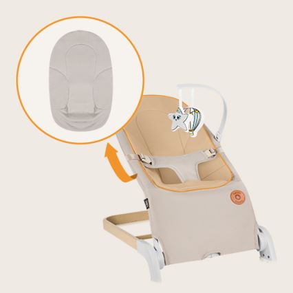 Lionelo - Espreguiçadeira para bebé LILAC bege