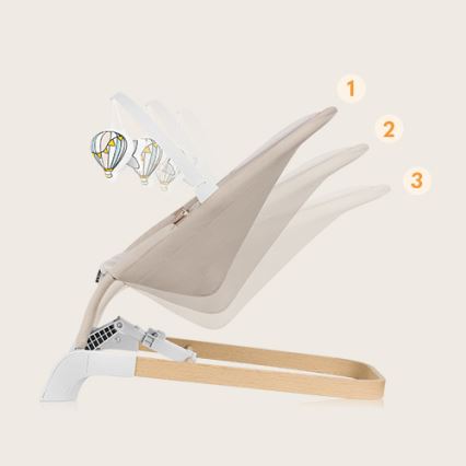 Lionelo - Espreguiçadeira para bebé LILAC bege