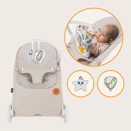 Lionelo - Espreguiçadeira para bebé LILAC bege
