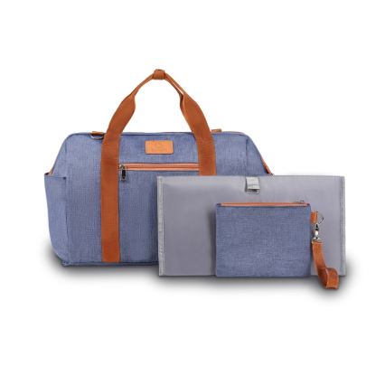 Lionelo - Mala de fraldas para carrinho IDA Blue Denim