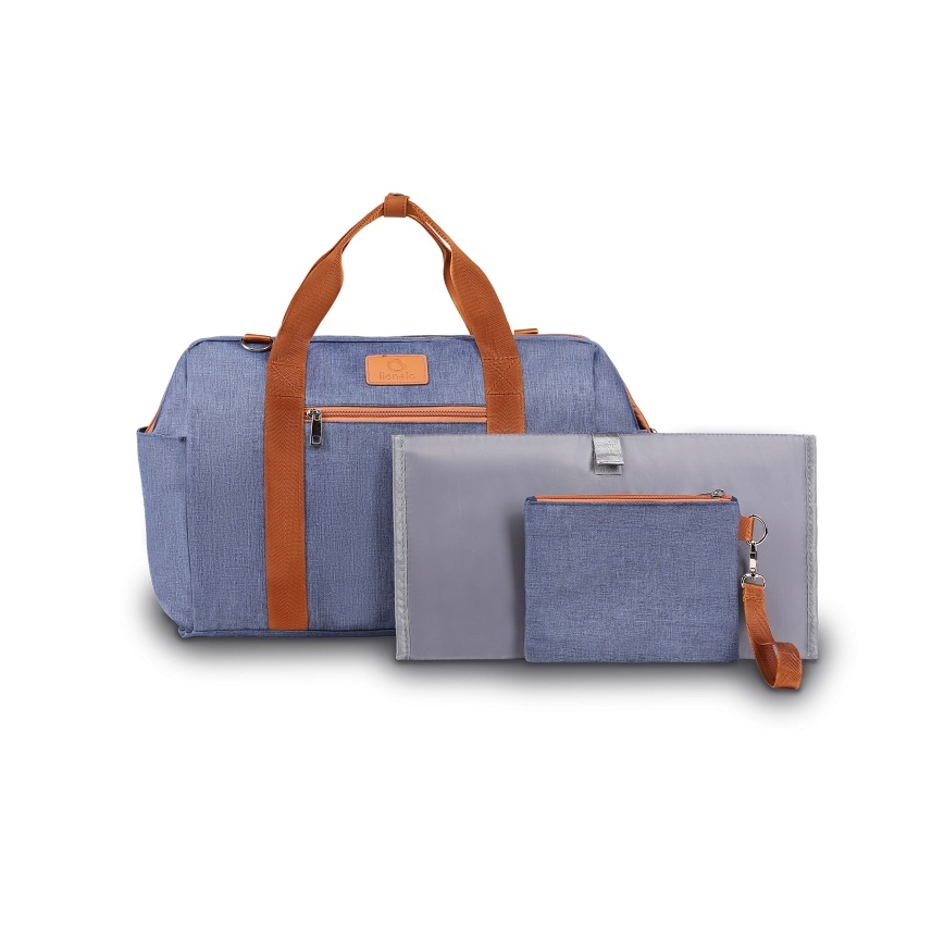 Lionelo - Mala de fraldas para carrinho IDA Blue Denim