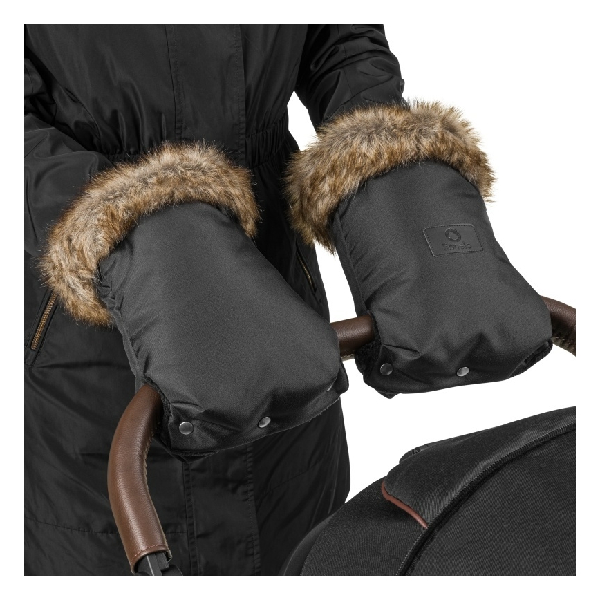 Lionelo - Manoplas para carrinho HANDMUFF Preto