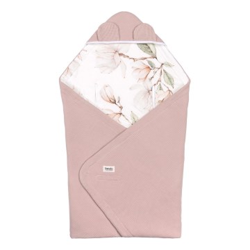 Lionelo - Manta envelopante para cadeirinha de automóvel TRAVEL SWADDLE 90x90 cm Bege Magnólia
