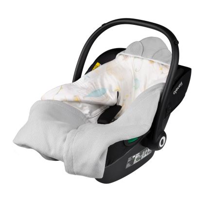 Lionelo - Manta para cadeira de carro TRAVEL SWADDLE 90x90 cm Cinza Balão