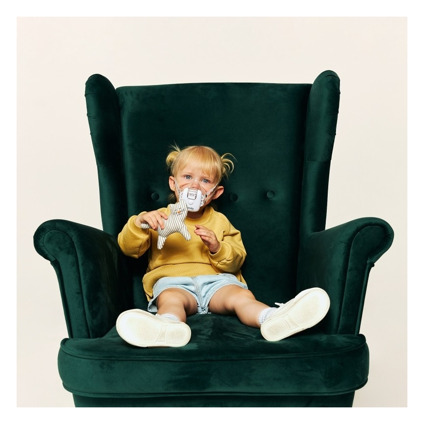Lionelo - Máscara de inalação infantil recarregável NEBI AIR 5V