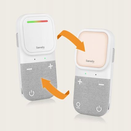 Lionelo - Monitor de bebé áudio recarregável sem fios BABYLINE 2.2 5V