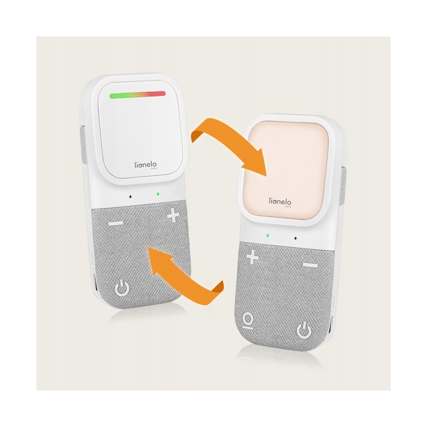 Lionelo - Monitor de bebé áudio recarregável sem fios BABYLINE 2.2 5V