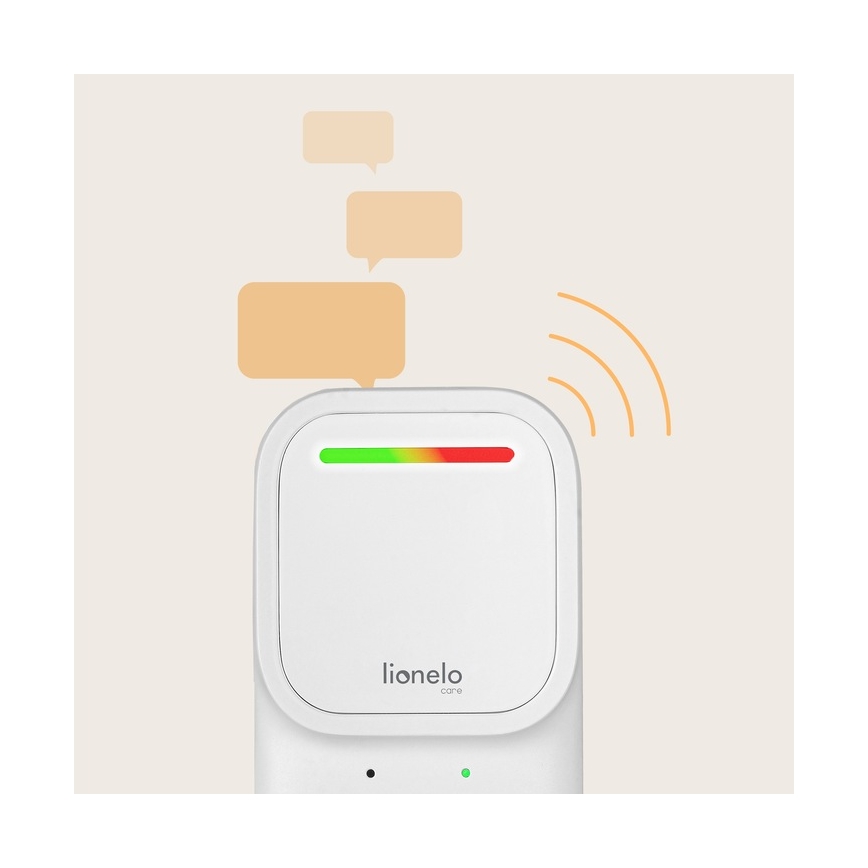 Lionelo - Monitor de bebé áudio recarregável sem fios BABYLINE 2.2 5V