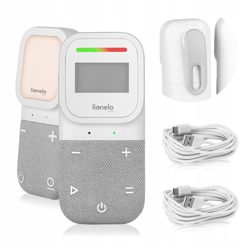 Lionelo - Monitor de bebé áudio recarregável sem fios BABYLINE 2.3 5V