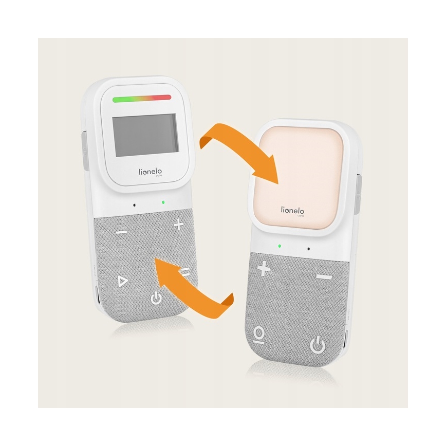 Lionelo - Monitor de bebé áudio recarregável sem fios BABYLINE 2.3 5V