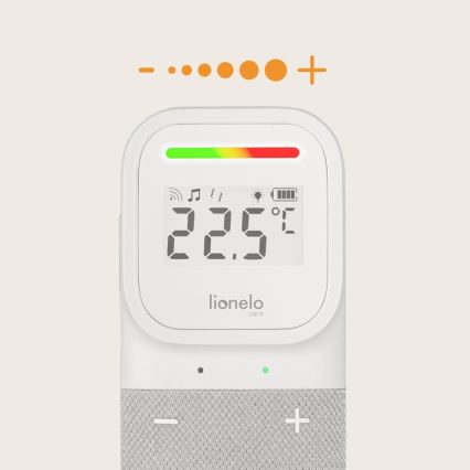 Lionelo - Monitor de bebé áudio recarregável sem fios BABYLINE 2.3 5V