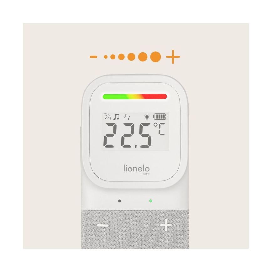 Lionelo - Monitor de bebé áudio recarregável sem fios BABYLINE 2.3 5V