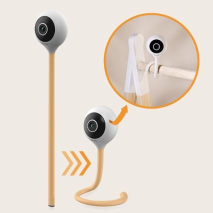 Lionelo - Monitor de bebé inteligente BABYLINE SMART Wi‑Fi Branco