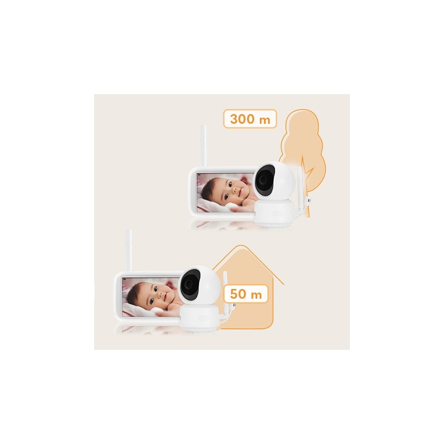 Lionelo - Monitor para bebé BABYLINE 9.1 5V 3600 mAh