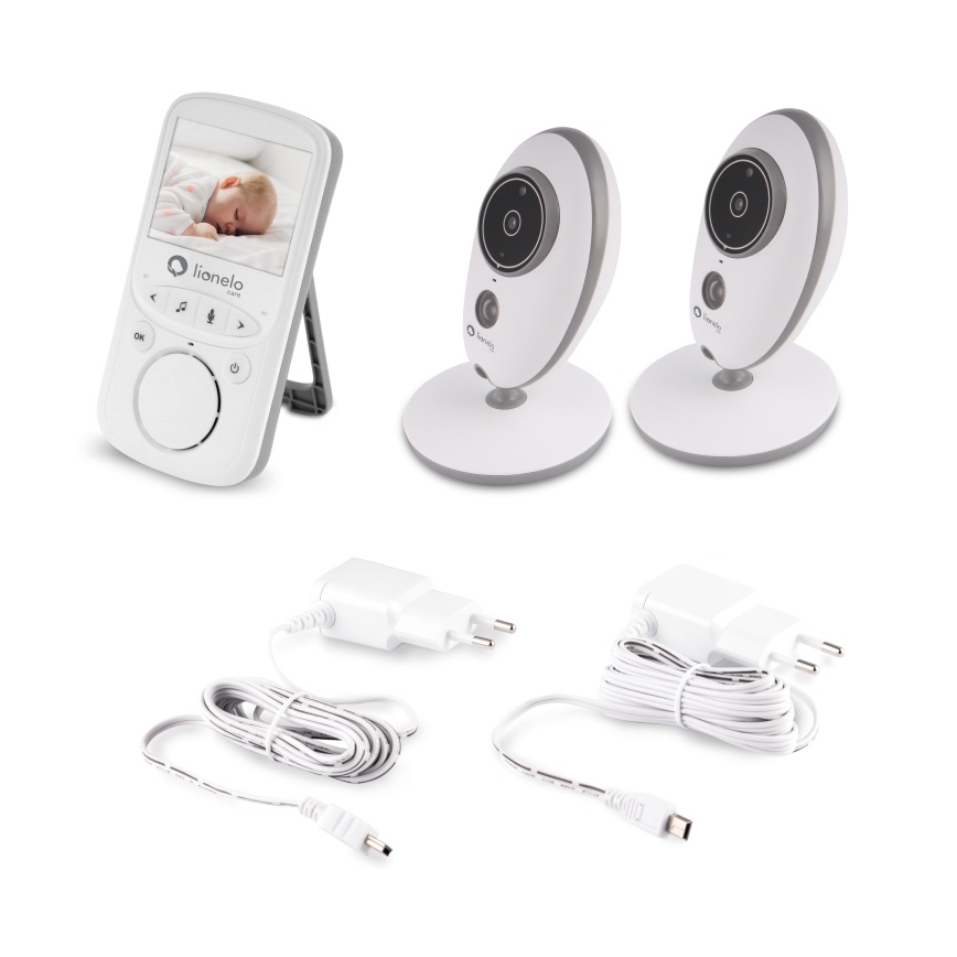 Lionelo - Monitor para bebé com ecrã BABYLINE 5.1 230V 1000 mAh