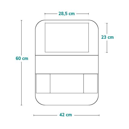 Lionelo - Organizador para automóvel SEAT ORGANIZER Cinzento